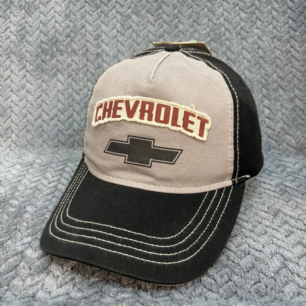 Chevrolet Bowtie Hat Black Grey GM Licensed H3 Sportgear Baseball Cap NEW